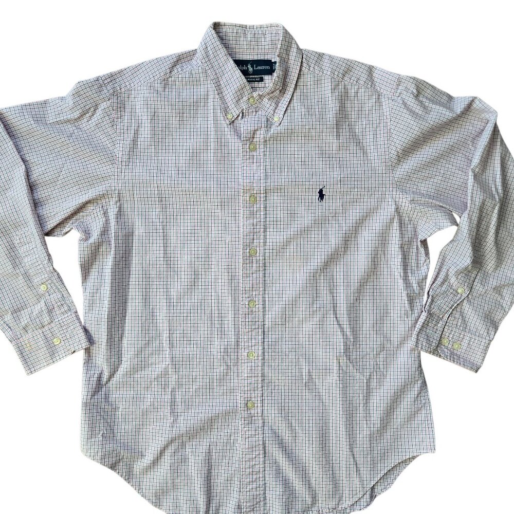 Polo Ralph Lauren Gingham Oxford Shirt Classic Fit Pony Logo Prep